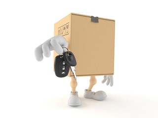 Wall Mural - Package character holding car key