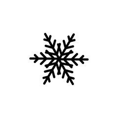 Wall Mural - snowflake icon. black snowflake vector icon. snowflake iconisolated on white background