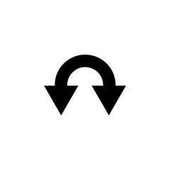 Poster - black arrow vector icon. arrow down. arrow icon isolated on white background