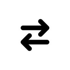 Poster - arrow vector icons. two black arrows icon to the right and left. arrows isolated on white background