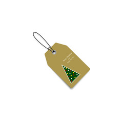 Sticker - christmas price tag . price tag with shadow. realistic price tag isolated on white background