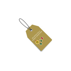 Sticker - christmas price tag . price tag with shadow. realistic price tag isolated on white background