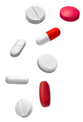 Wall Mural - white red pill medical drug medication