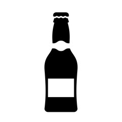 Wall Mural - Beer bottle vector icon isolated on white background