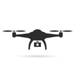 Drone vector icon on white background