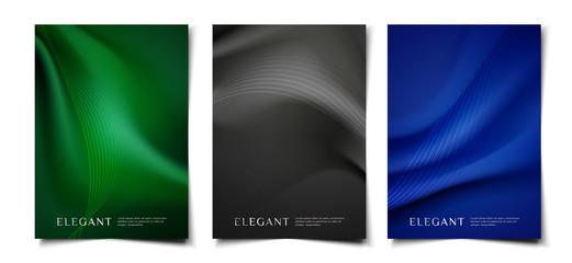 Set of premium elegant 3d smooth fabric cloth drape cover layout template