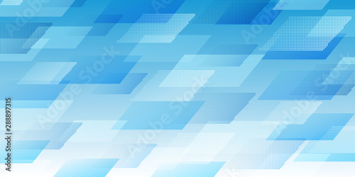 Abstract background of intersecting parallelograms consisting of dots, in lig...