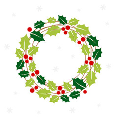 Christmas wreath card - Christmas set.