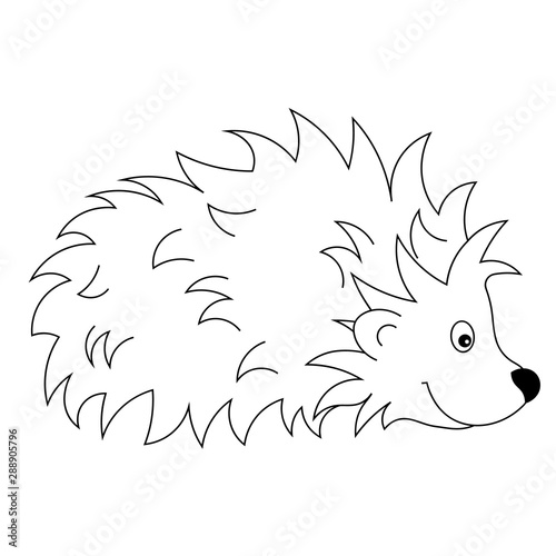Vector Illustration Of Outline Cute Hedgehog. Coloring Book For Kids. Stock Vector Adobe Stock Vector Illustration Of Outline Cute Hedgehog. Coloring Book For Kids. Stock Vector Adobe Stock