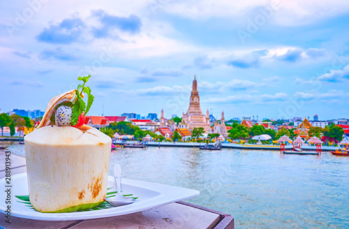 Fotomural The Thai dessert in coconut, Bangkok, Thailand