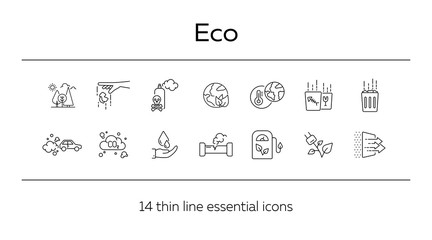 Sticker - Eco line icons