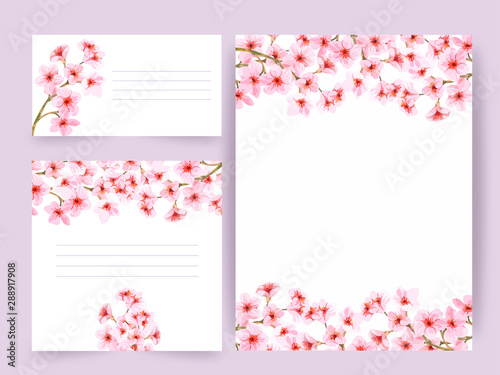set of wedding cards