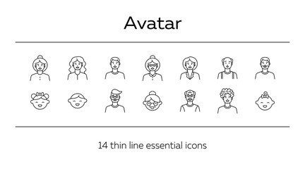 Wall Mural - Avatar icons