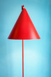 Red modern standing lamp
