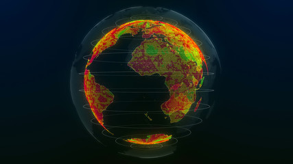 global warming nature. 3d illustration