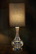 Glass and chrome classic style side bed lamp