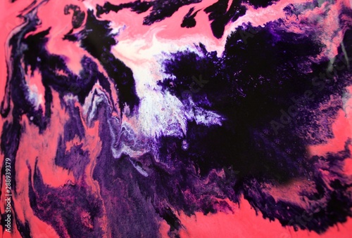 Pink And Purple Abstract Background With Mixed Paint Acrylic