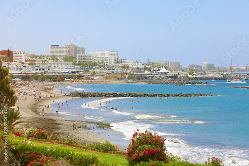 Tenerife Spain May 28 2019 Playa De Fanabe Beach On Adeje