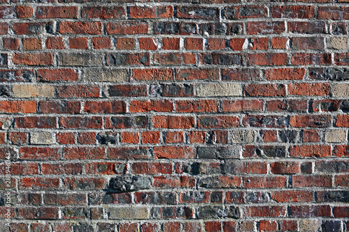 Photo the old red brick wall