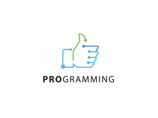 Simple Style Programming Creative IT Business Logo Design