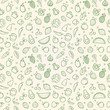 © Cienpies Design - Green food seamless pattern of vegetable fruits