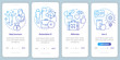 Generation onboarding mobile app page screen vector template. Baby boomers. Generation X and millennials. Walkthrough website steps with linear illustrations. UX, UI, GUI smartphone interface concept