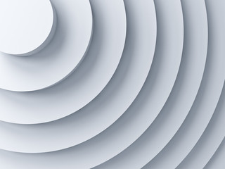 Aufkleber - 3d abstract white curves background with shadow 3D rendering