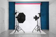 Photo Studio Interior With Set Of Professional Equipment