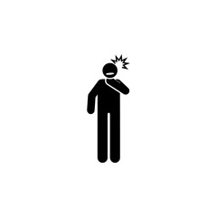 Poster - Problem, sound, speech icon. Element of amyotrophic lateral sclerosis icon