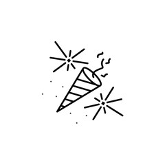 Poster - Fireworks event management icon. Element of event management icon