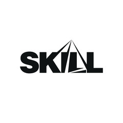 Wall Mural - letter skill logo. pyramid symbol. icon vector.