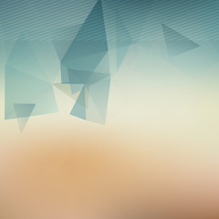 Wall Mural - Triangle blured abstract futuristic background template for brochure flyer