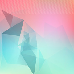 Wall Mural - Triangle blured abstract futuristic background template for brochure flyer