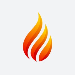 Sticker - Letter E logo with fire concept