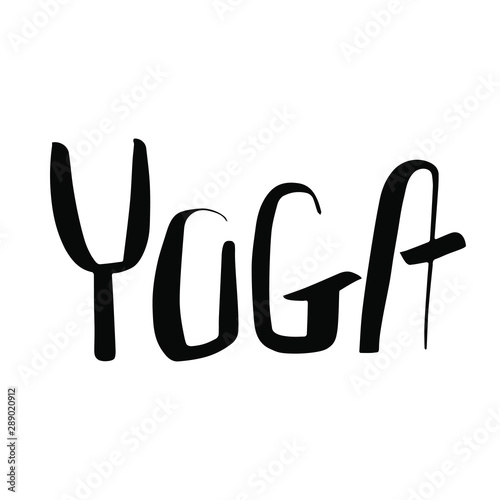 Hand Lettering Yoga For Motivation Quotes Posters T Shirt Decorative Inscription Black And White Inspirational Text Modern Calligraphy For Meditation Calm Relax Illustration For Labels Banners Buy This Stock Vector And,Purple Tree Quotes