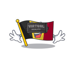 Poster - Virtual reality flag belgium isolated with the cartoon