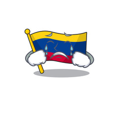 Wall Mural - Crying flag colombia mascot shaped on character