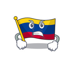 Wall Mural - Angry flag colombia mascot shaped on character