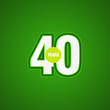 © Tobrono - 40 Years Anniversary Green Light Vector Template Design Illustration