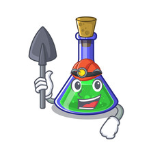 Wall Mural - Miner magic potion cartoon shaped in character