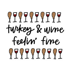 Canvas Print - Turkey and wine, feeling fine