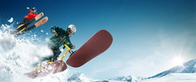 Skiing, Snow Scoot, Snowboarding.  Extreme Winter Sports.