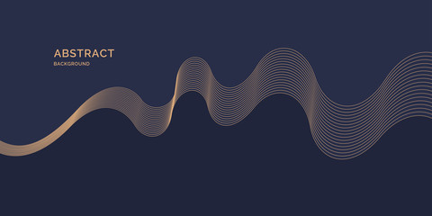 Poster - bright poster with dynamic waves. vector illustration