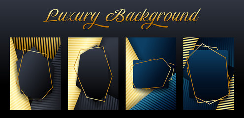 Aufkleber - luxury design element for product or print. made with golden foil color and dark shiny background. Eps10 Vector