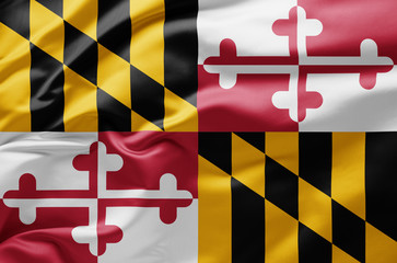 Wall Mural - Waving state flag of Maryland - United States of America