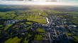aerial view of the town of Listowel in County Kerry, Ireland. Listowel is a Heritage and a market town in County Kerry situated on the River Feale