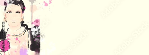 silhouette of a girl banner