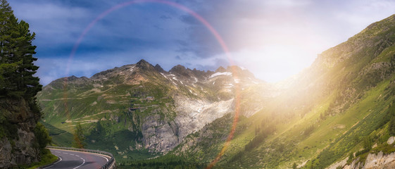 Wall Mural - THE Switzerland, Alps. Summer In the mountains.