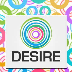 Wall Mural - Desire Colorful Rings Circular Background Square 