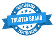 trusted brand ribbon. trusted brand round blue sign. trusted brand